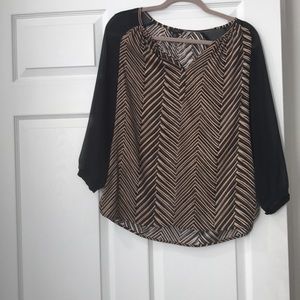 Ann Taylor long sleeve top with chiffon sleeves